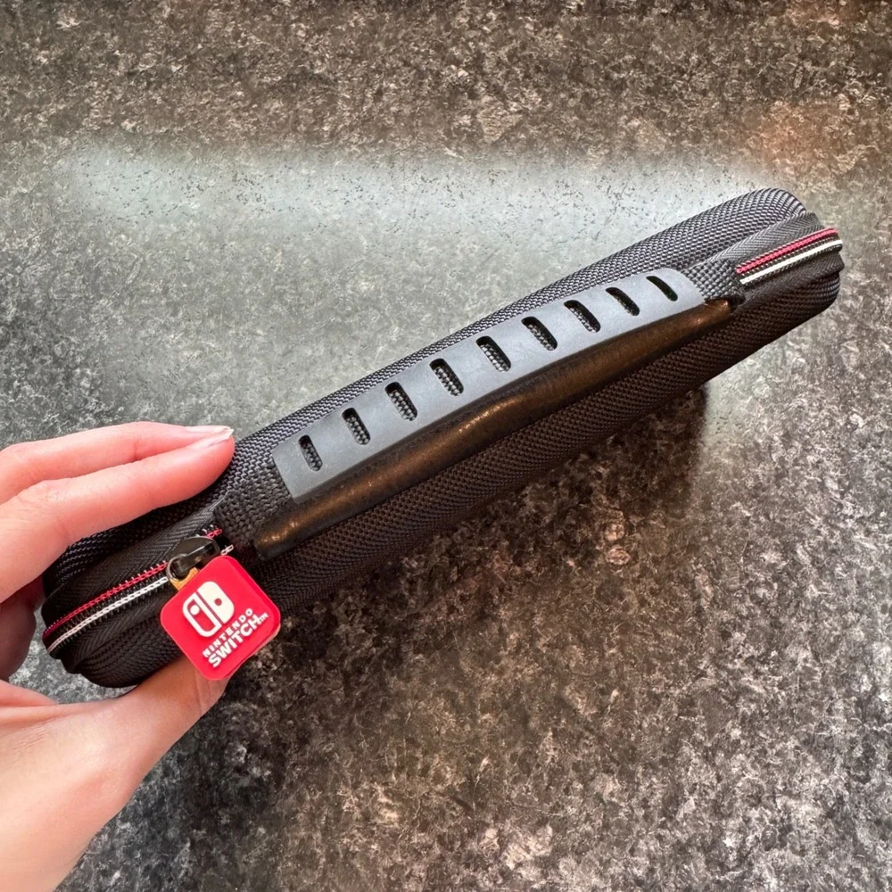 Nintendo Switch Protective Hard Shell Carrying Case Black Red Travel Storage Bag